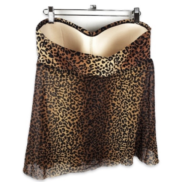 Merona Cheetah print tankini swimsuit top size M - Picture 7 of 14